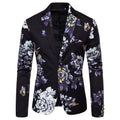 Men's Business Slim-Fit Fashionable Printed Lapel Suit Jacket