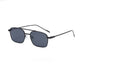 Square Double-bridge Metal Sunglasses